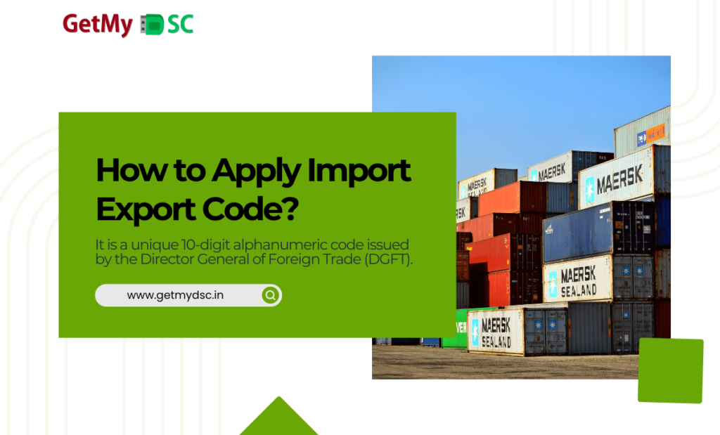 how to apply import export code